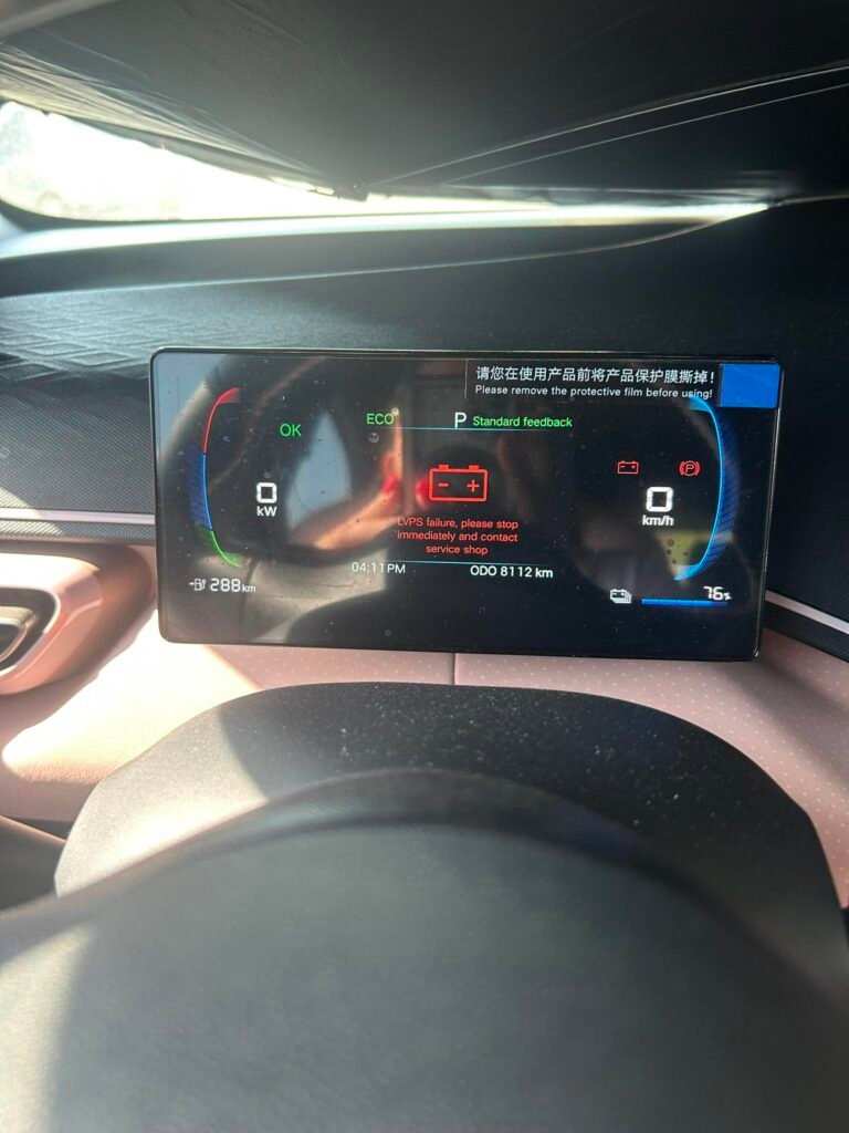 Fallo del sistema LVPS en BYD Dolphin Mini: causas, síntomas y soluciones